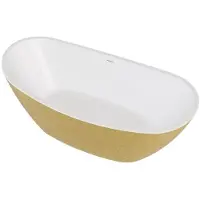 Besco Kylpyamme Ayla Glam Gold, 170 x 80 cm, valkoiset yksityiskohdat