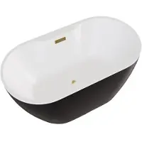 Besco Kylpyamme Navia Black&White Matt, 150 x 80 cm, kullanväriset yksityiskohdat