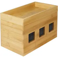 Logilink KAB0076 - Logitech Kabelbox aus Bambus, Haaroittimen kansi, Puu, Puu, 140 mm, 255 mm, 165 mm