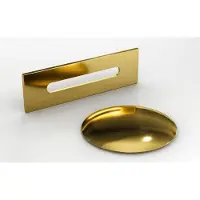 Besco Kylpyamme Calima Glam Silver, 170 x 74 cm, kultaiset yksityiskohdat