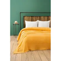 Dc Home päiväpeite Muslin Yellow, 220 x 250 cm