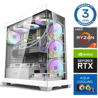 INTOP Tietokone AQUA Ryzen 7 9800X3D 64GB DDR5 1TB SSD M.2 NVME RTX5070Ti 16GB no-OS