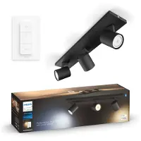 Philips Hue Runner white ambiance -älyspottivalaisin, 3-osainen, musta, BT, 3 x 4,2 W