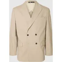 Selected Slhrelaxed- Finn Pinstriped Db Blz - Beige - 48