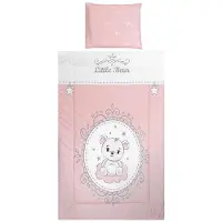 Lorelli lasten vuodevaatesetti Little Bear Pink, 140x95, 3-osainen