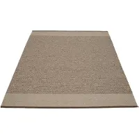 Pappelina Edit Matto Dark Brown / Dark Linen / Linen Metallic 140x200 Cm - Muovimatot Polyesteri Tummanruskea - ET6F420
