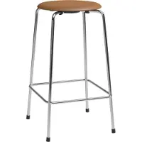 Fritz Hansen High Dot counter stool 4 jalkaa Wild walnut nahka-kromi
