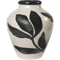 Broste Copenhagen Herbert maljakko 40 cm Black-rainy day green