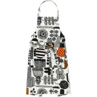 Marimekko - Puutarhurin Parhaat Esiliina 85 cm Valkoinen/Musta/Oranssi