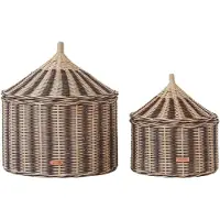 OYOY Säilytyskorit - 2 kpl - 50/36 cm - Sirkus - Muskottipähkinä - - OneSize - Korit