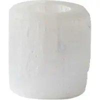 Tine k home Slow Kynttilänjalka 8 Cm - Kynttilänjalat Selenite Crystal Valkoinen - SLOWCANDLE-WHITE
