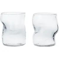 Ferm Living Dimple lasi 27 cl 2-pakkaus Clear