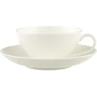 Villeroy & Boch Anmut-teekuppi Lautasella 14 Cl - Kahvikupit Luuposliini Valkoinen - 24457 + 24456