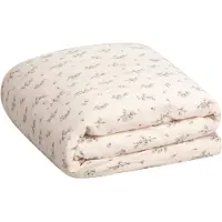 Garbo&Friends Muslin Duvet Cover Double, 220X220 Cm, Bluebell - Beige - 220X220CM
