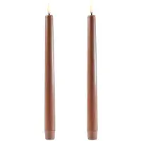 Uyuni Taper LED-Kynttilä 2-pakkaus 2,3 x 25 cm Caramel