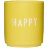 Design Letters suosikkikuppi 25 cl Happy-yellow