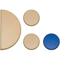 Design Letters Treasure Trays -tarjotin 4 kpl setti Beige-cobalt blue