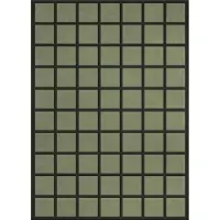 Layered Avenue Checked Bone -villamatto Olive, 300 x 400 cm
