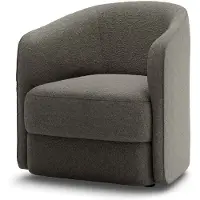New Works Covent Lounge-tuoli Kapea - Nojatuolit Silmukkanukkakangas Dark Taupe - 42210NEBA010