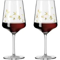 Ritzenhoff Celebration Deluxe Punaviinilasi Stars 2 Kpl:n Pakkaus 54 Cl - Viinilasit Kristallilasi Kirkas - 6141011