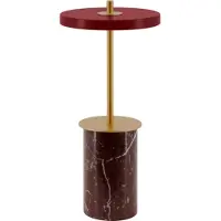UMAGE LED-ladattava pöytävalaisin Asteria Move Mini, punainen, 26 cm IP44 himmennettävä, Punainen, Olohuone/ruokailutila, Kivi, Design