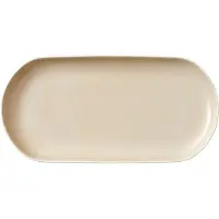 Studio Round North Tarjoiluastia 19x38 Cm Matte White/matte - Tarjoiluvadit Kivitavara Sand - 31195