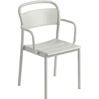 Muuto Linear steel armchair -käsinojallinen tuoli Grey (RAL 7044)