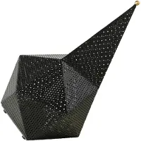 Gubi LED-akku-pöytävalaisin Bagdad, musta, korkeus 36 cm himmennettävä, Musta, Metalli, Moderni