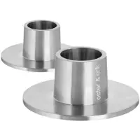 Ester & Erik Candle Holder 2-Pack - Silver - H:2.3CM