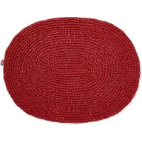 Lexington Oval Paper Straw Tabletti 35x45 Cm - Tabletit & Lasinaluset Kierrätyspaperi Punainen - 12443005-4501-PL12