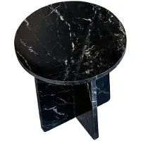 Jakobsdals Bleik Sivupöytä Ø40 Cm - Sohvapöydät Marmori Musta - N812129-02