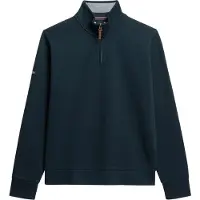 Superdry for man. M2014078A Half-zip pique sweatshirt Core navy (XXL), Casual, Cotton