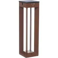 LES JARDINS LED-aurinkolamppu Borne, sensori, 45 cm, corten himmennettävä, Ruskea/ruoste, Alumiini, Design, pihavalot