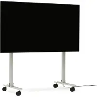 Pedestal Straight Rollin' Tv Stand Pearl - Tv-penkit ja mediakalusteet Teräs Helmenvalkoinen - 010 005 007