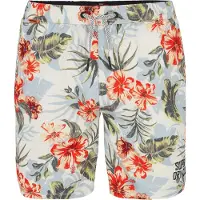 Superdry for man. M3010242A Multicoloured Hawaiian print swimming costume (S), Multicolor, Beachwear, Recycled Polister, Sustainable