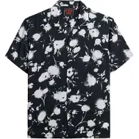 Superdry for man. M4010941A Printed short sleeve shirt black (L), Casual, Modal