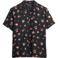 Superdry for man. M4010941A Printed short sleeve shirt black (L), Casual, Modal