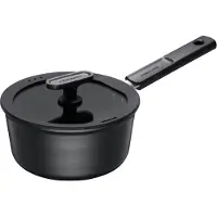 Fiskars Hard Face Saucepan 1,8L W/Lid - Black - 1.8 L