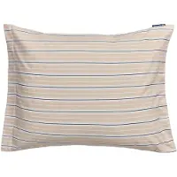 Lexington Beige/White Striped Cotton Poplin Pillowcase - Beige - 50X60CM
