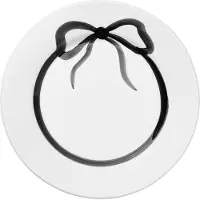 Pick a Poppy Bow Lautanen 28 Cm - Ruokalautaset Kivitavara Musta - C012822AW24-227
