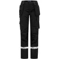 Projob 7513 Women's Work Trousers 7513 Women's Work Trousers 9910-Viz Black/Red C46