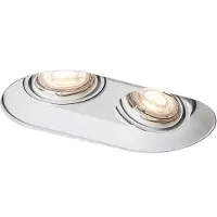 QAZQA Pyöreä upotettava valaisin valkoinen GU10 50 mm 2-valoinen - Hubs