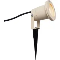 QAZQA Beige piikkivalaisin GU10 50mm säädettävä IP65 sis. kaapelin ja pistokkeen - Basic