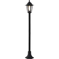 QAZQA Klassinen ulkopylväs musta 122cm IP44 - New Haven Hammered