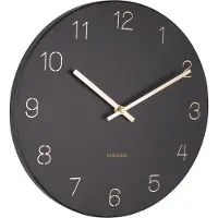Karlsson Wall Clock Charm Engraved Numbers - Black - Ø30CM
