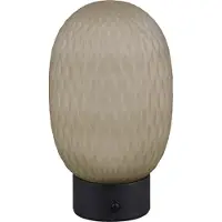 TRIO Lighting Led pöytävalaisin Facette, himmennettävä, Vihreä, Olohuone/ruokailutila, Lasi, pöytävalaisin