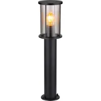Globo Lighting Gracey-pylväsvalaisin, korkeus 60 cm, musta, ruostumaton teräs, IP54 Gracey, Musta, Ruostumaton teräs, Moderni
