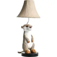 Happy Lamps Lasten pöytävalaisin Meerkat beigen värinen - Eddie