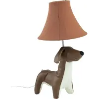 Happy Lamps Lasten pöytävalaisin Mäyräkoira ruskea sis LED - Waldi