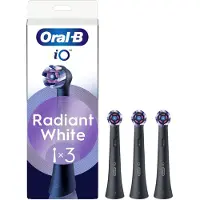 Oral-B iO Radiant White Toothbrush Heads Black 3 kpl